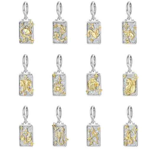 jewlouli gold silver astrology signs zodiac constellation charms jewlouli jewelry fits pandora bracelet