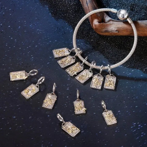 jewlouli gold silver astrology signs zodiac constellation charms jewlouli jewelry fits pandora bracelet