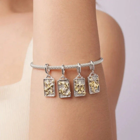 jewlouli gold silver astrology signs zodiac constellation charms jewlouli jewelry fits pandora bracelet