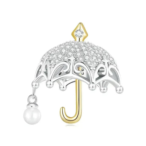 Gold Umbrella Charm - Gold Umbrella Charm
