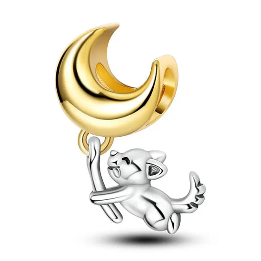 Golden Crescent Moon Charm
