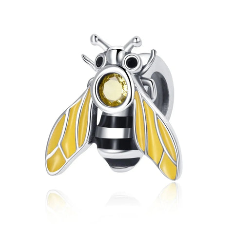 jewlouli golden honey bee pandora charm jewelry fits pandora bracelet