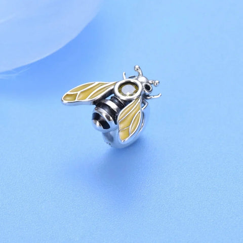 jewlouli golden honey bee pandora charm jewelry fits pandora bracelet