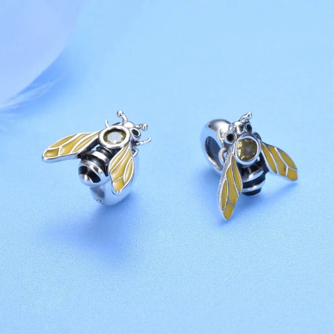 jewlouli golden honey bee pandora charm jewelry fits pandora bracelet