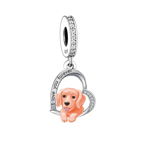 jewlouli golden retriever dog pandora charm jewelry fits pandora bracelet
