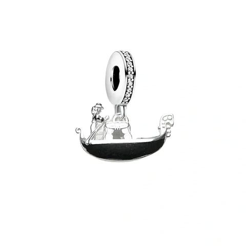 Silver gondola charm.
