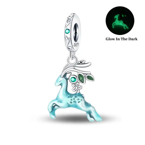 Blue Deer Charm