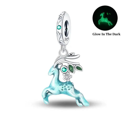 Blue Deer Charm