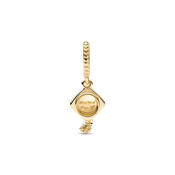 Graduation Cap Dangle Charm - Pandora Shine - Graduation cap dangle charm in Pandora Shine, a stylish accessory for graduates