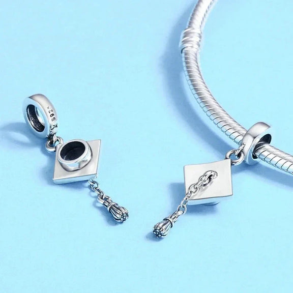 Graduation Charm Hat - graduation-hat Jewelry affordable Pandora charm fits bracelet