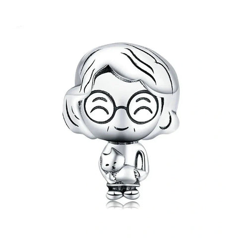 Grandma Charm with a cat - Grandma Charm with a cat