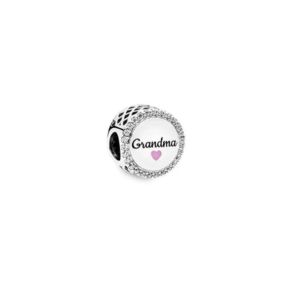 Grandma Charm - Double dangle family love charm, representing bonds and togetherness on charm bracelets