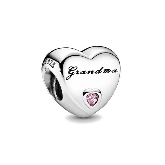 grandma-heart-charm affordable fits Pandora bracelet charm Jewelry