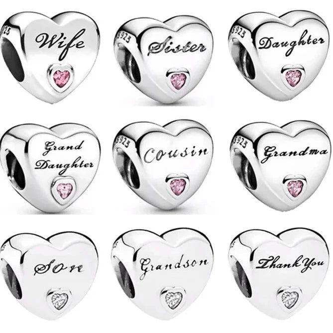 grandma-heart-charm Jewelry charm Pandora fits bracelet affordable