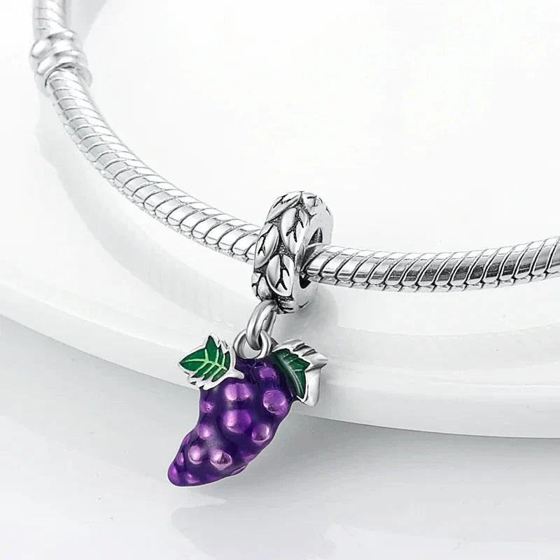 grape-charm charm fits Pandora bracelet Jewelry affordable