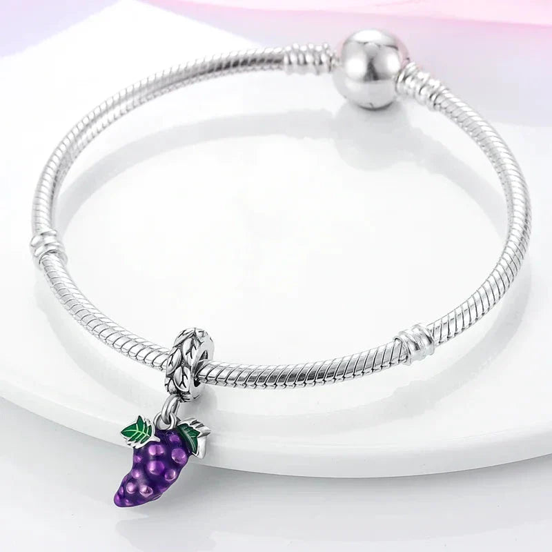 grape-charm charm Jewelry fits Pandora bracelet affordable