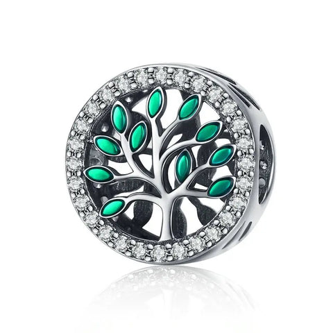 Green Tree Of Life Charm - Green Tree Of Life Charm