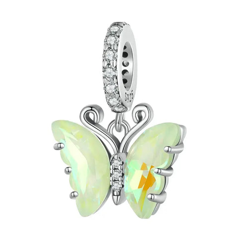Green Aurora Butterfly Charm