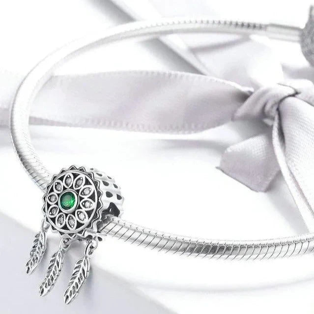 green-dream-catcher affordable Pandora charm fits bracelet Jewelry