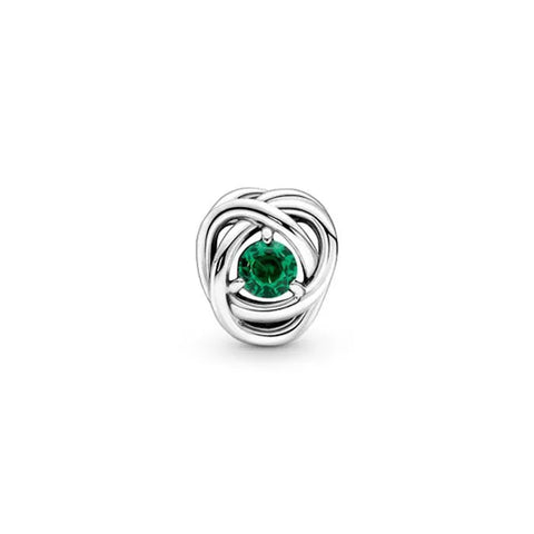 Green Eternity Circle Charm - May - Green Eternity Circle Charm - May