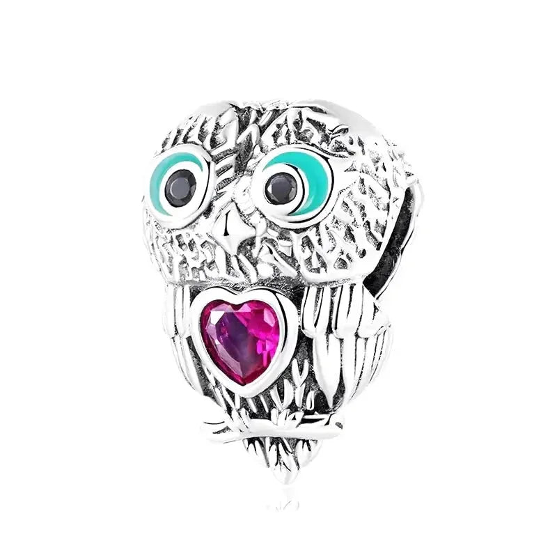 green-eye-owl-charm affordable Jewelry Pandora charm fits bracelet