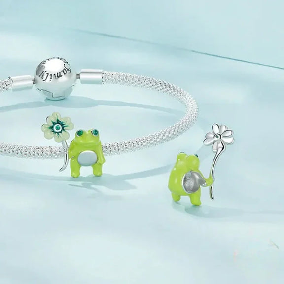 Green Frog Charm - green-frog-charm fits Pandora bracelet affordable Jewelry charm