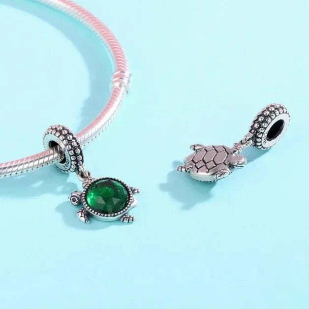 green-turtle-charm affordable Jewelry fits Pandora bracelet charm