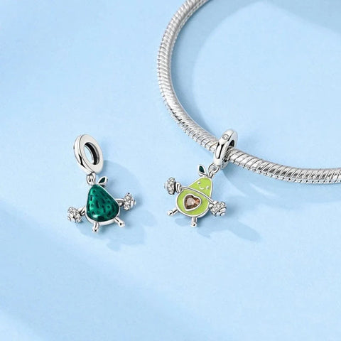 jewlouli gym-lifting-avocado-pandora-charm-jewelry__ fits pandora bracelet