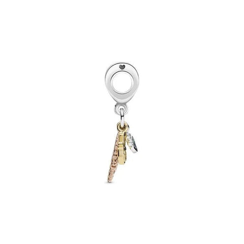 Hamsa, All-seeing Eye & Feather Spirituality Dangle Charm - Hamsa, All-seeing Eye & Feather Spirituality Dangle Charm