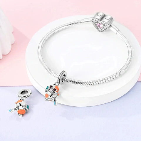 jewlouli happy beach cat dangle pandora charm jewelry fits pandora bracelet