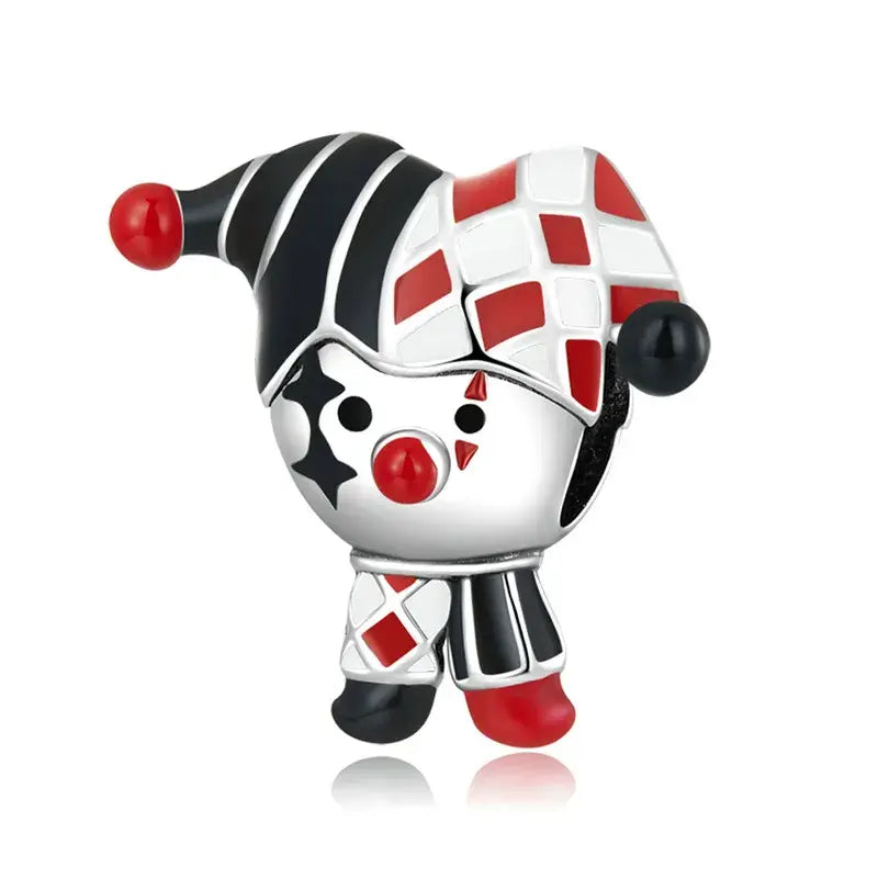 harlequin clown charm enamel design