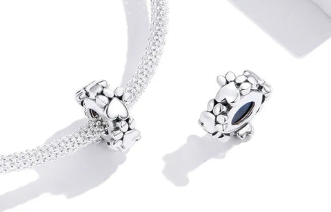 Heart and Paw Print Charm - Heart and Paw Print Charm