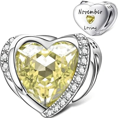Heart Birthstone Charms - Heart Birthstone Charms