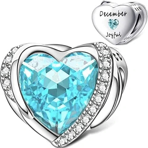 Heart Birthstone Charms - Heart Birthstone Charms
