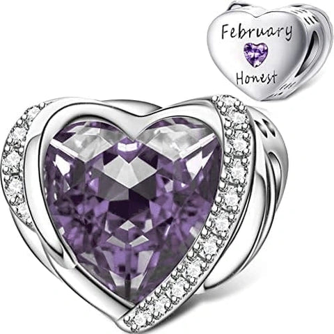 Heart Birthstone Charms - jewlouli heart birthstone charmscharmjewlouli jewelry fits pandora bracelet