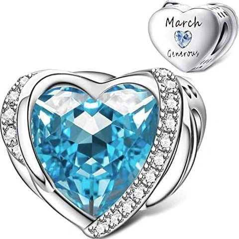 Heart Birthstone Charms - Heart Birthstone Charms