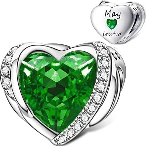 Heart Birthstone Charms - Heart Birthstone Charms