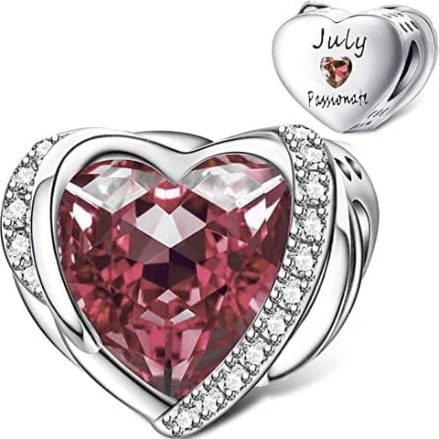 jewlouli heart birthstone charmscharmjewlouli jewelry fits pandora bracelet