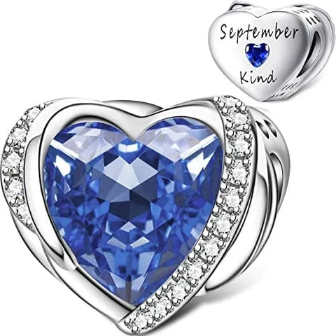 Heart Birthstone Charms - Heart Birthstone Charms