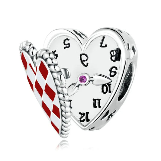 Heart Clock Charm