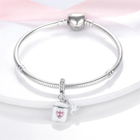 Pink Heart Earphone Charm