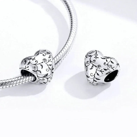 Heart Flower Charm - Heart Flower Charm