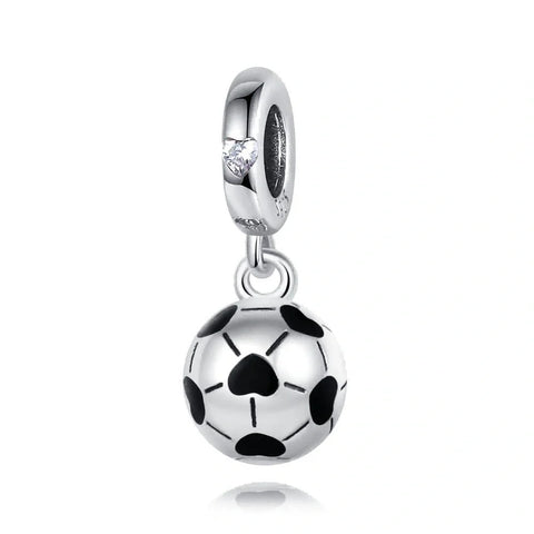 Heart Football Charm - jewlouli heart-football-pandora-charm-jewelry fits pandora bracelet
