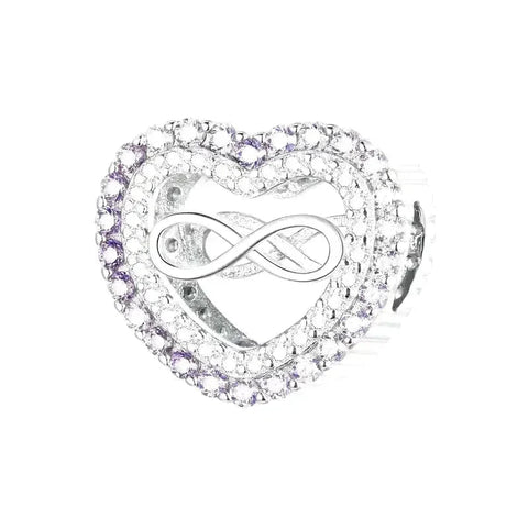 Heart Infinity Symbol Charm - Heart Infinity Symbol Charm