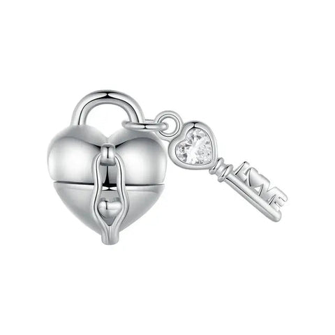 Heart & Key Charm - Heart & Key Charm