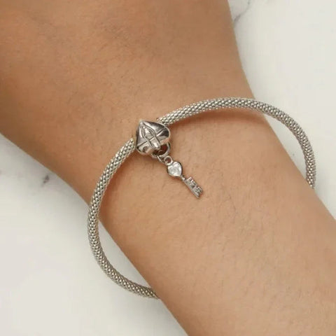 Heart & Key Charm
