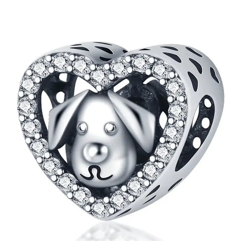 Dog Heart Charm