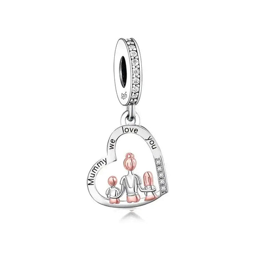 Mummy we love you heart Charm