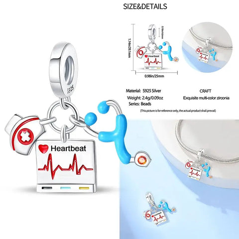 Heartbeat & Nurse Hat Charm