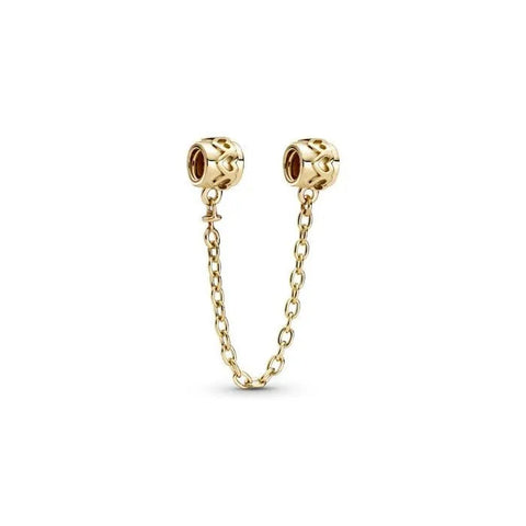 Hearts Safety Chain -Gold Plated - Hearts Safety Chain -Gold Plated